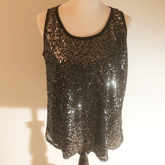 mauve sequin top